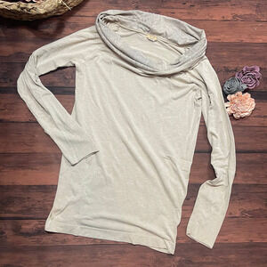 Womens Philippe Matignon Long Sleeve Cowl‎ neck Pullover Top Small